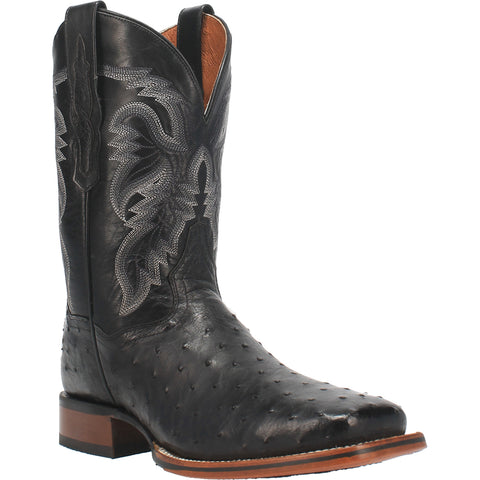 Dan Post Mens Alamosa Cowboy Boots Ostrich Black