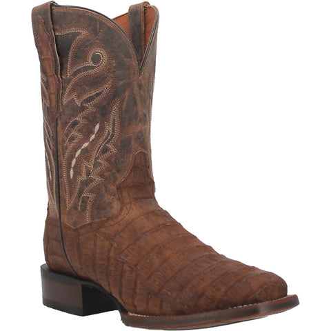 Dan Post Mens Mickey Cowboy Boots Caiman Foot Tan 10.5 EW