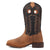 Dan Post Mens Lance Tan/Black Leather 12in Cowboy Boots