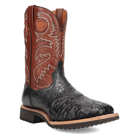 Dan Post Mens Egan Black/Brown Caiman Cowboy Boots 8 D