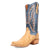 Dan Post Mens Brady Tan/Blue Full Quill Ostrich Cowboy Boots