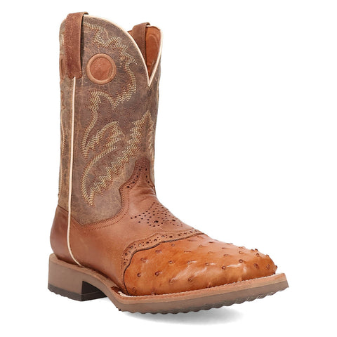 Dan Post Mens Martel Brown Full Quill Ostrich Cowboy Boots 13 D
