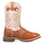 Dan Post Mens Martel Brown/Bone Full Quill Ostrich Cowboy Boots