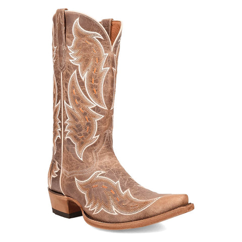 Dan Post Mens Racer Tan Leather Cowboy Boots 11 D