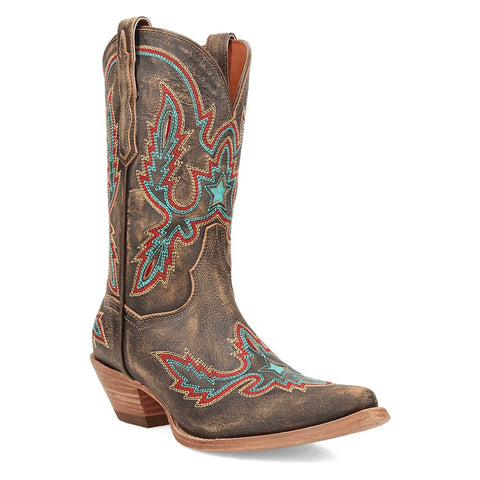 Dan Post Womens Starbright Tan Leather Cowboy Boots 6.5 M
