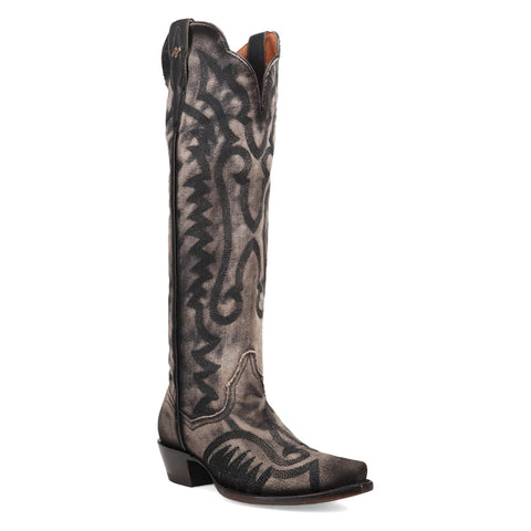 Dan Post Womens Denim Darlin Black Textile 19in Cowboy Boots