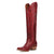 Dan Post Womens Heartland Red Leather 18in Zip Cowboy Boots