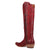 Dan Post Womens Heartland Red Leather 18in Zip Cowboy Boots