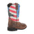 Dan Post Kids Unisex Buck Brown/Flag Leather Cowboy Boots