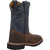 Dan Post Kids Boys Rust/Blue Brantley 8in Square Cowboy Boots Leather