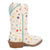 Dan Post Kids Girls Starlett White Multi Leather 8in Cowboy Boots