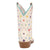 Dan Post Kids Girls Starlett White Multi Leather 8in Cowboy Boots