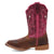 Dan Post Youth Girls Salina Tan/Pink Leather Cowboy Boots