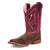 Dan Post Youth Girls Salina Tan/Pink Leather Cowboy Boots