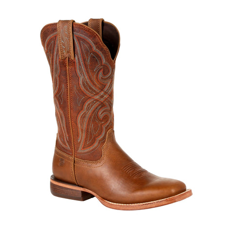 Durango Womens Chestnut Leather Arena Pro Western Cowboy Boots