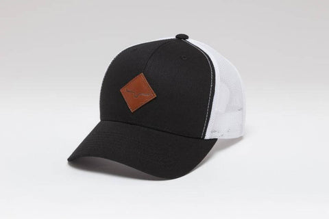 Kimes Ranch Unisex Diamond Black/White Cotton Twill Baseball Cap Hat