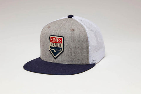 Kimes Ranch Unisex Drop in Americana Grey Heather Wool Trucker Cap