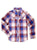 Ely and Walker Kids Girls Bootstitch Plaid Burgundy Poly/Cotton L/S Shirt