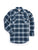 Ely and Walker Mens Western Flannel Plaid Blue 100% Cotton L/S Shirt