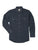 Ely and Walker Mens Striped Snap Black Poly/Cotton L/S Shirt