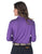 Cowgirl Tuff Womens Pullover Button-Up Purple Polyester L/S Shirt