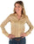 Cowgirl Tuff Womens Western Pullover Cream Gold Nylon L/S Shirt