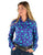 Cowgirl Tuff Womens Stars Pullover Purple/Turquoise Polyester L/S Shirt