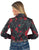 Cowgirl Tuff Womens Rose Pullover Red/Black Polyester L/S Shirt