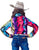 Cowgirl Tuff Kids Girls Snakeskin Pullover Multi-Color Polyester L/S Shirt