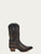 Corral Womens Pointed Toe Stud Strap Dark Honey Cowhide 10in Cowboy Boots