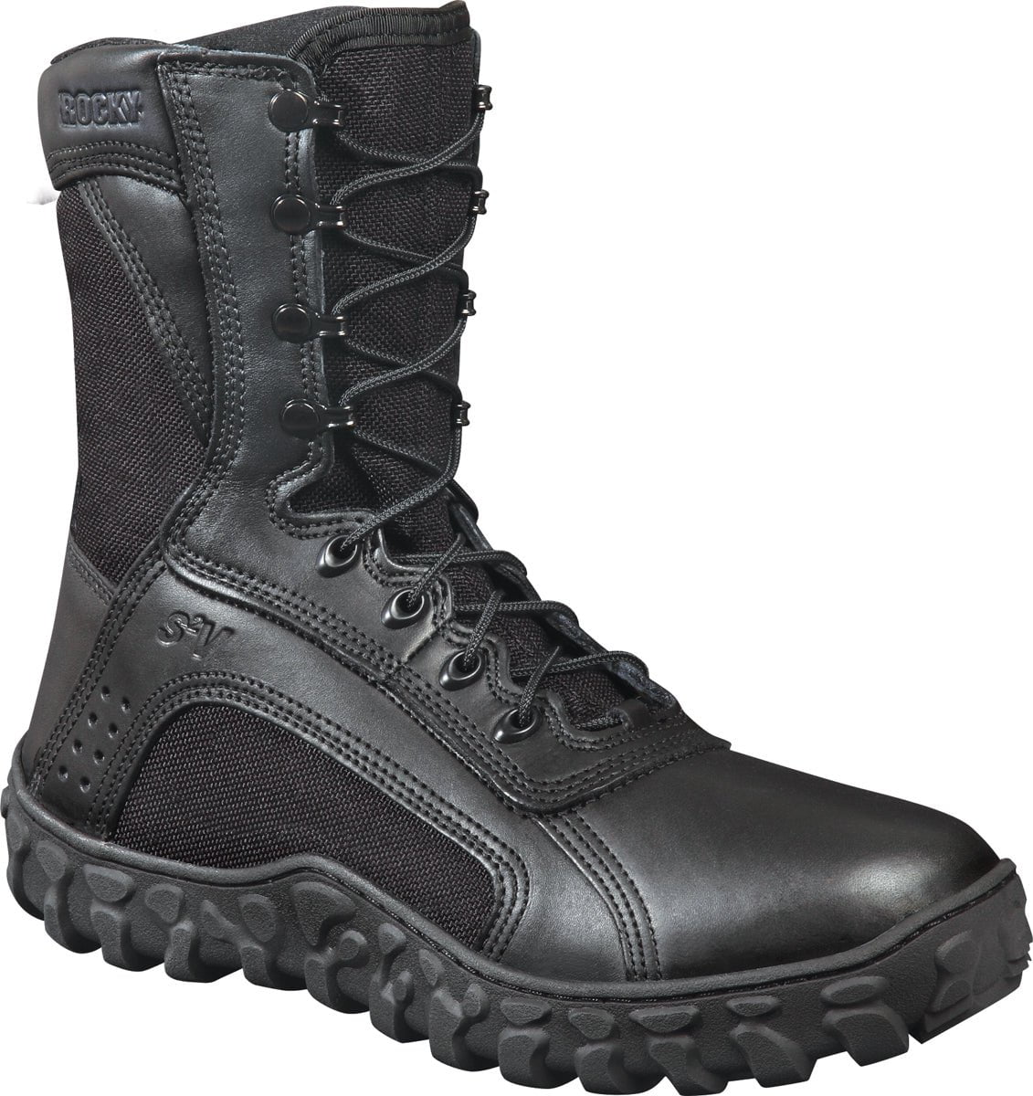 Rocky Mens Black Leather S2V Tactical Military Boots – The Western