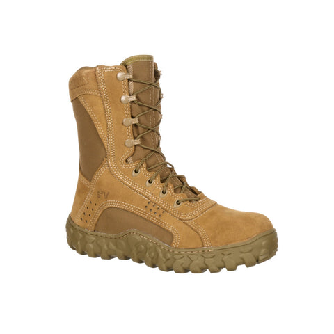 Rocky Mens Coyote Brown Leather S2V ST Tactical Military Boots