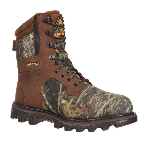 Rocky Mens MOBU Camo Leather Bearclaw 3D Insulated Goretex Hunting Boots