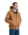 Berne Apparel Mens Flame Resistant Hooded Brown Duck Cotton Blend Chore Jacket