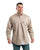 Berne Apparel Mens Flame Resistant Button Down Work Khaki Cotton Blend L/S Shirt