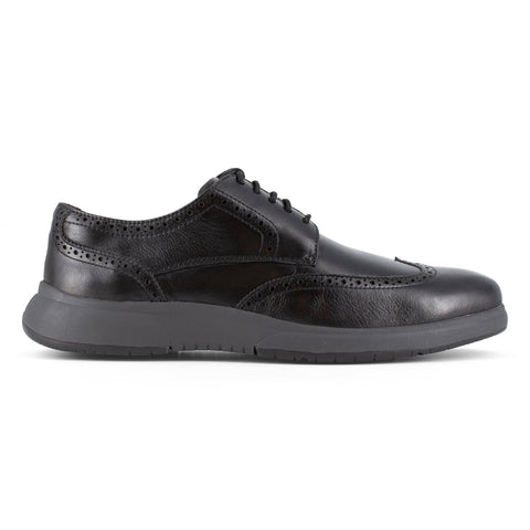 Florsheim Mens Black Leather Work Shoes Flair Steel Toe 11 D