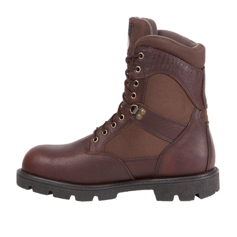 Georgia Homeland Mens Brown Leather Cordura Waterproof Work Boots