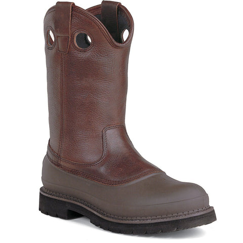 Georgia MudDog Mens Soggy Brown Leather Steel Toe CC Pull-On Work Boots