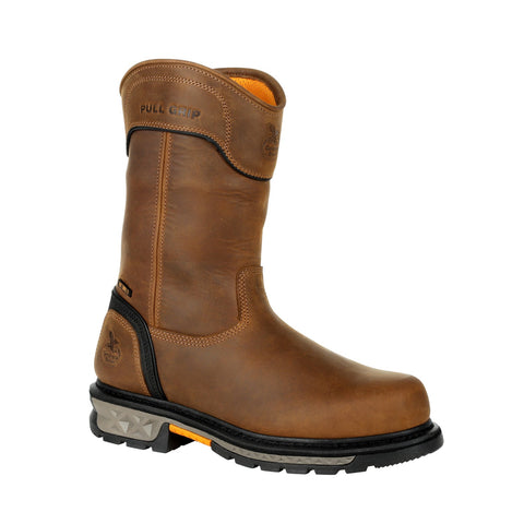 Georgia Mens Black/Brown Leather CarboTec LTX WP CT Work Boots