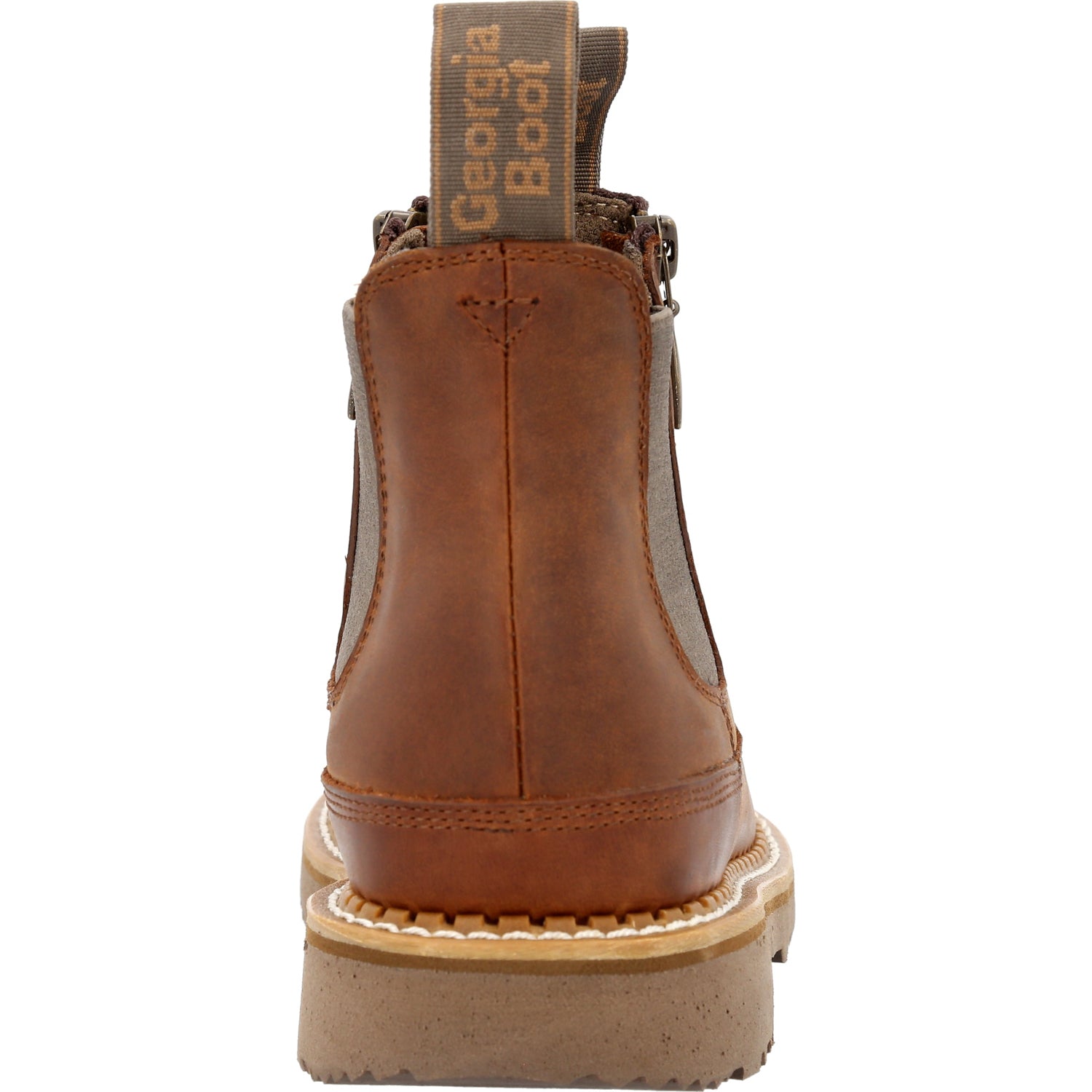 Georgia Womens Side Zip Romeo Brown Leather Chelsea Boots – The