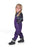 Cowgirl Tuff Girls Tuck-In Purple Nylon Bib Overall