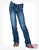 Cowgirl Tuff Girls Medium Wash Cotton Blend Jeans Edgy Bootcut