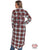 Cowgirl Tuff Womens Mosaic Back Plaid Red/Cream Polyester Duster Coat