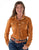 Cowgirl Tuff Womens Button-Up Pullover Gold Polyester L/S Shirt