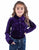 Cowgirl Tuff Kids Girls Velvet Pullover Purple Polyester L/S Shirt