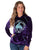 Cowgirl Tuff Womens Velvet Sweatshirt Purple Polyester Hoodie