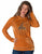 Cowgirl Tuff Womens Velvet Sweatshirt Gold Polyester Hoodie