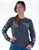 Cowgirl Tuff Womens Foil Graphic Gray Cotton Blend L/S Henley