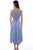 Scully Womens Light Sky Blue Rayon Full Length Lace S/L Dress