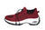 AdTec Womens Comfort Mesh Lace Burgundy Sneakers Shoes